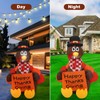 InfleasJoiy 4 FT Pull Banner Turkey Thanksgiving Inflatable Decoration with