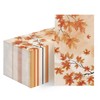 Horaldaily 100 Fall Disposable Paper Decorative Guest Napkins, Maple Leaf