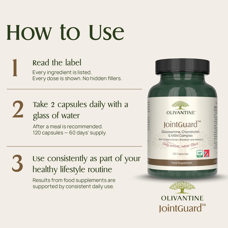 OLIVANTINE JointGuard Glucosamine & Chondroitin Complex, High Strength with MSM,