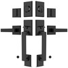 Moquin Double Front Door Lock Set, Matte Black Square Front
