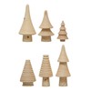 Creative Co-Op 3" H-8" H Wood Trees, Natural, Set of