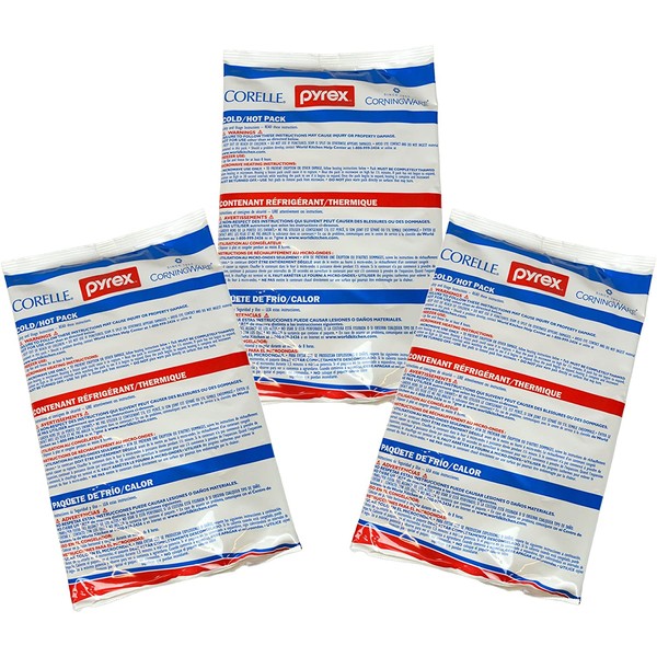 Pyrex Large Portable Hot & Cold Pack - 3 Pack