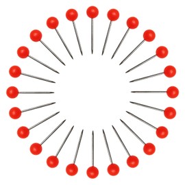 200 Pack Push Pins, Small Map Pins, Tacks Pins for Travel World Map, Cork Board, Bulletin Board, Wall (200, Red)