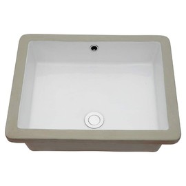 Rectangle Bathroom Sink Undermount - Lordear 18'' Undermount Vessel Sink Rectangle Pure White Porcelain Ceramic Lavatory Vanity Sink