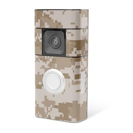 MightySkins Skin Compatible with Ring Video Doorbell Plus - Desert Camo | Protective, Durable, and Unique Vinyl Decal wrap Cover | Easy to Apply, Remove, and Change Styles