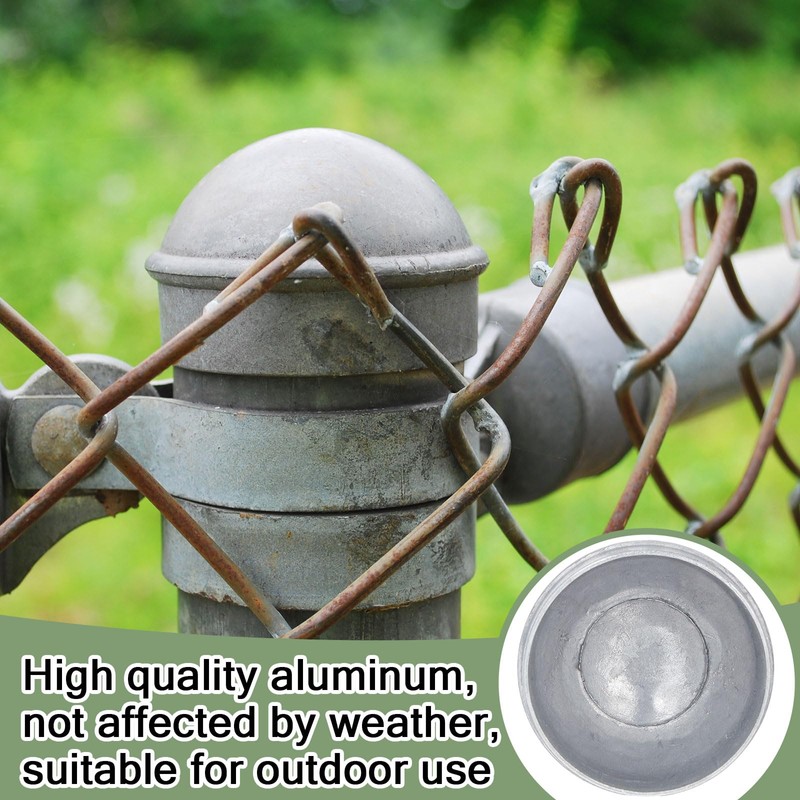 Yaocom 10 Pcs 2-3/8" Chain Link Fence Post Cap Round