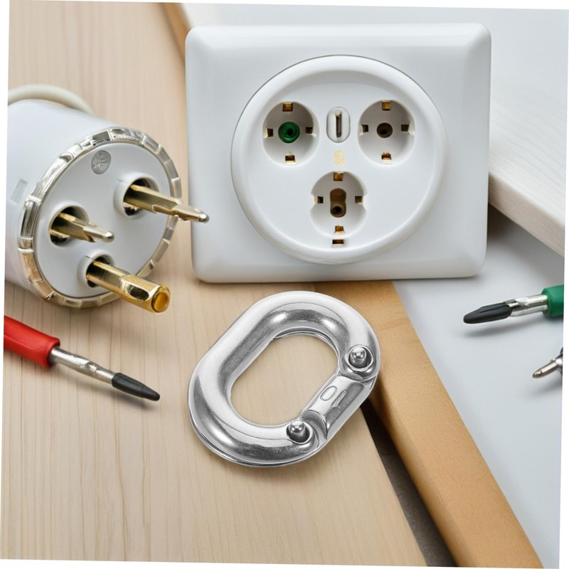 STOBOK Stainless Steel Connector Chain Repair Links Heavy Duty Link