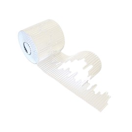 Bright Ideas Icicle Edge Corrugated Border School Displays Arts and Crafts, 1 Roll,10cm x 7.5m, Matte White Icicle Border Roll