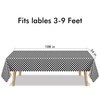 Black White Checkered Party Table Cloth - GREATRIL 2 Packs
