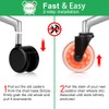 Office Chair Caster Replacement Wheel for Hardwood Floor and Carpet,