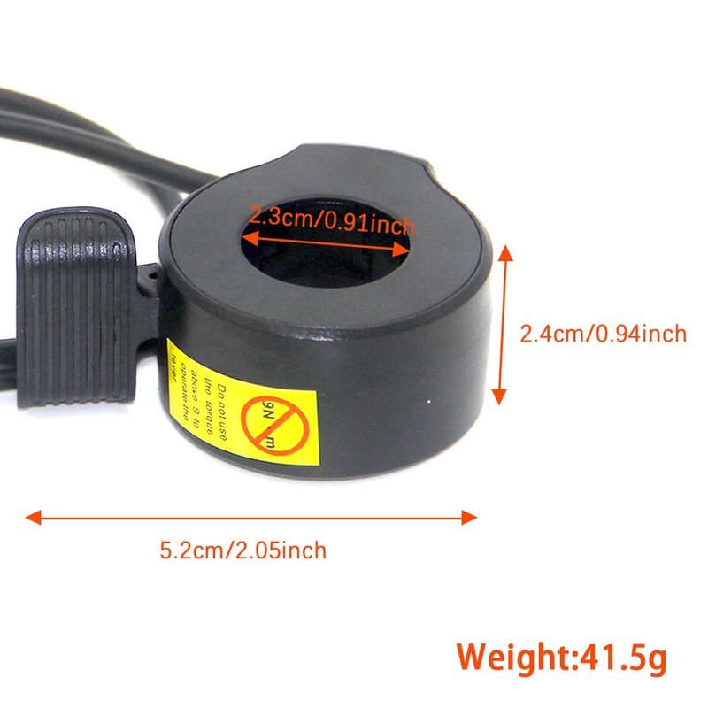 LiveOnce E-Bike Thumb Throttle 130X,Waterproof Accelerator,22.2mm/0.87in Handlebars，Left/Right Universal Bicycle Conversion