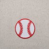 (2-1/4") Baseball - Red/White - Sports - Iron on Applique/Embroidered