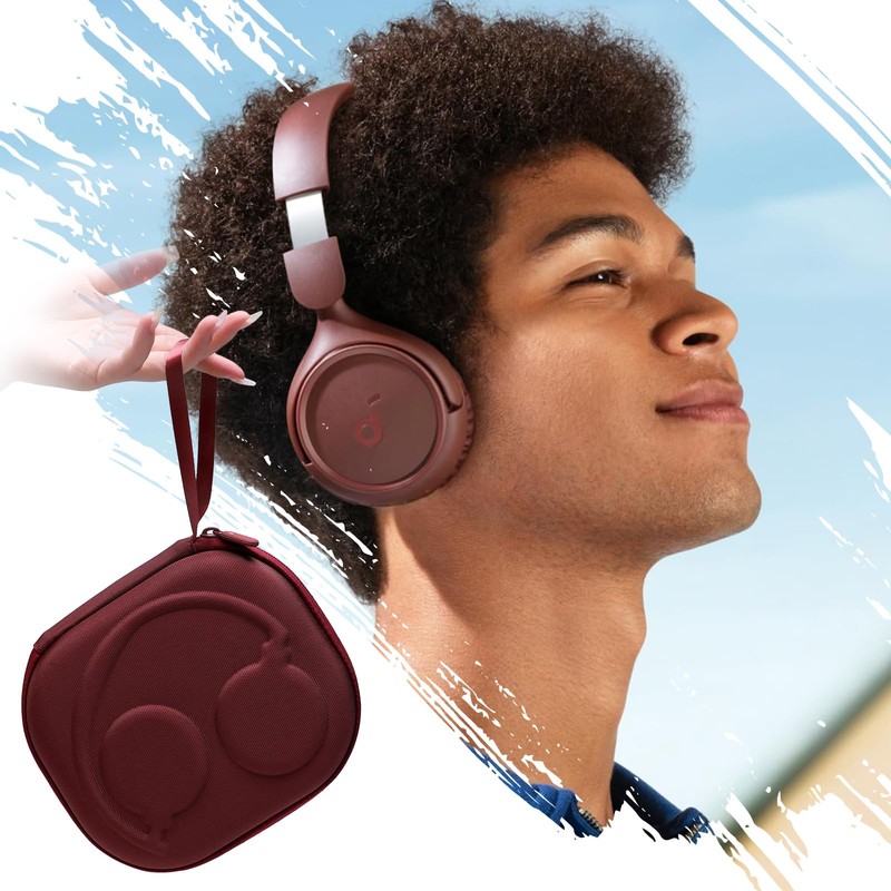 XANAD Headphones Case for Soundcore H30i Wireless On-Ear Headphones (Red)