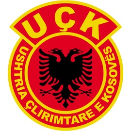 Sticker UCK Kosovo Albania Coat of Arms Approx. 9 x 11 cm Contour Cut Car Sticker Flag