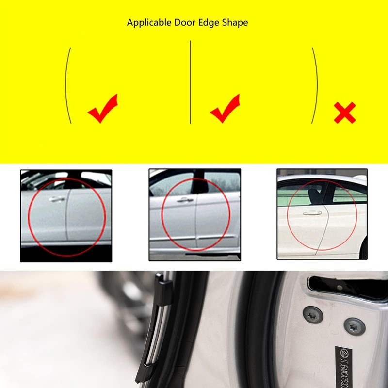 AUTOXBERT 4Pcs Car Door Edge Guards Moulding Trim Edge Anti-Collision