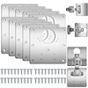 Hinge Repair Plate,10PCS Cabinet Hinge Repair Plate with Customized Screws,Stainless