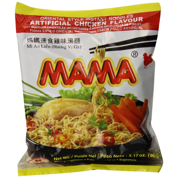 Mama Instant Noodle, Chicken Soup Flavor, 3.17 Ounce (Pack of