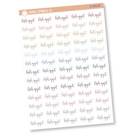 Lash Appt Planner Stickers, Scripts Muted Rainbow Colored "Lashes Appt" Labels, Tracking Appointment Planner Stickers (S-928-M)