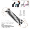Footrest Black and White Streaks Soft Breathable Adjustable Foot Hammock