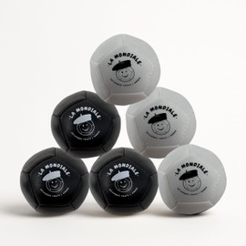 WIBELL La Mondiale Boccia-Spiel für den Innenbereich – Set mit 6 Kugeln + Zielkugel – für Kinder & Erwachsene – auf allen Oberflächen verwendbar – lustige Geschenkidee