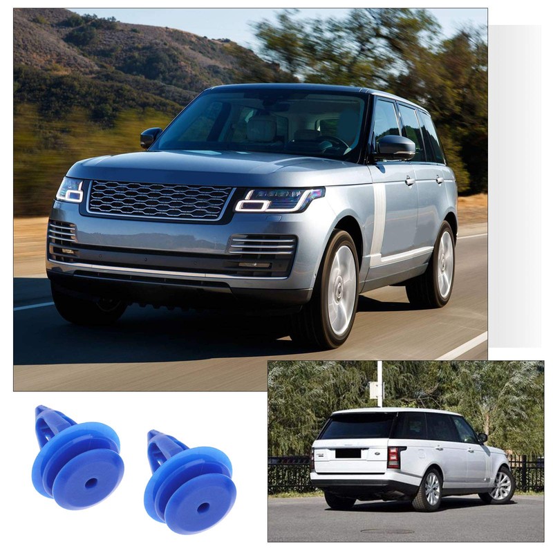 YINETTECH 50 x Car Trim Clips LR027255 Blue Plastic Front