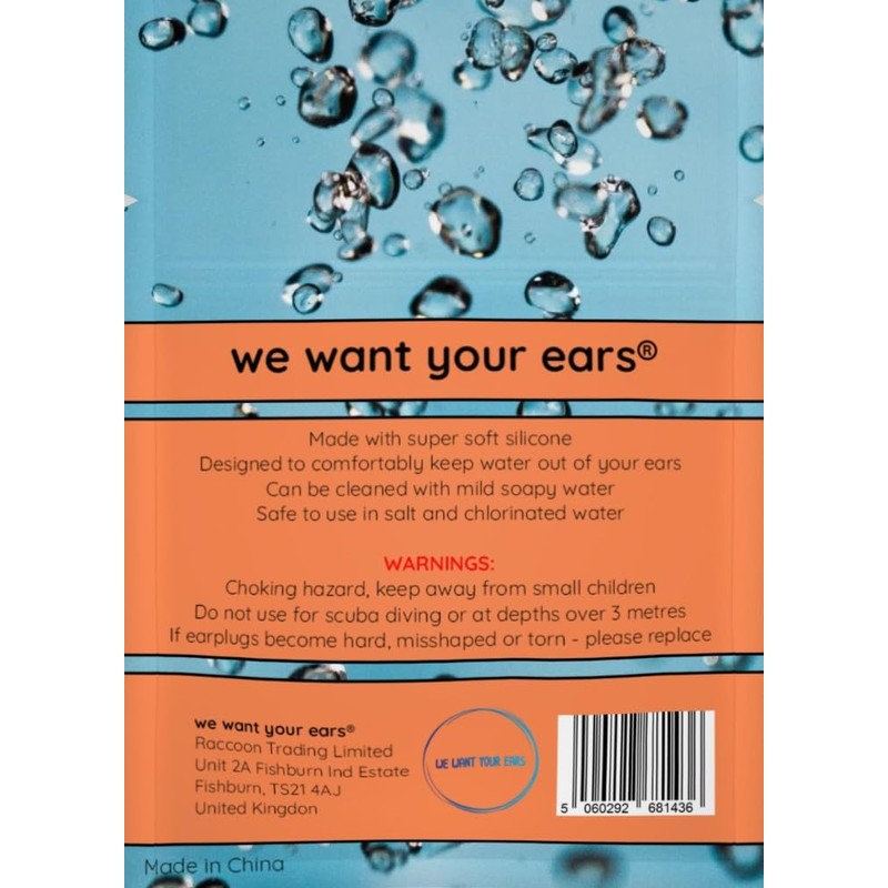 We Want Your Ears, Pair of Swimming Ear Plugs