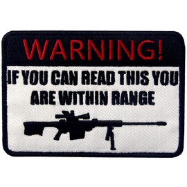 Phoenix Ikki Personality Funny Funny Creative Design Tactical Military Airsoft Fabric Embroidery Patch Patch Armband Coat of Arms Emblem Velcro Applique IF YOU CAN READ THIS YOU ARE WITHIN RANGE