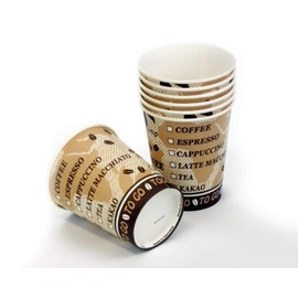 100 x coffee cups, coffee to go paper cups, drinking cups with 180 ml capacity and beautiful look
