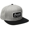 Brixton Men's Jolt Medium Profile Adjustable Snapback Hat, Light Heather