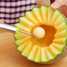 Stainless Steel Fruit Scoop, 1 Count Watermelon Scoop, Melon Ball Scoop, Kitchen Utensils & Gadgets, Kitchen Gadgets