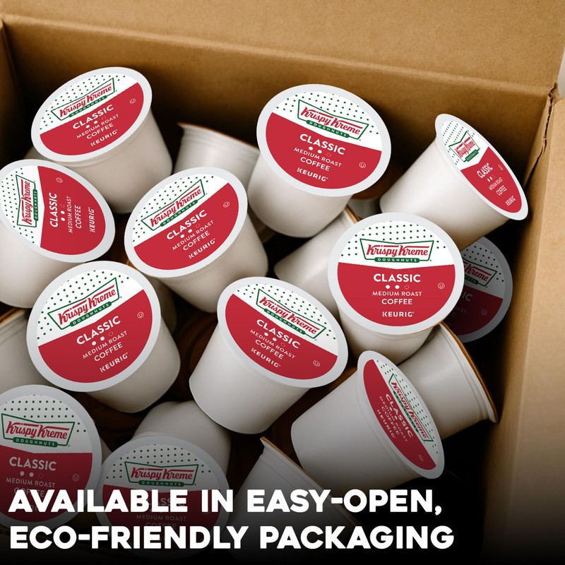 Krispy Kreme Classic, Single-Serve Keurig K-Cup Pods, Medium Roast Coffee,