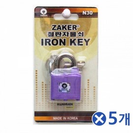 ZAKER Iron Plate Padlock Keys IRON KEY N30 (5-Pack) Door Latch