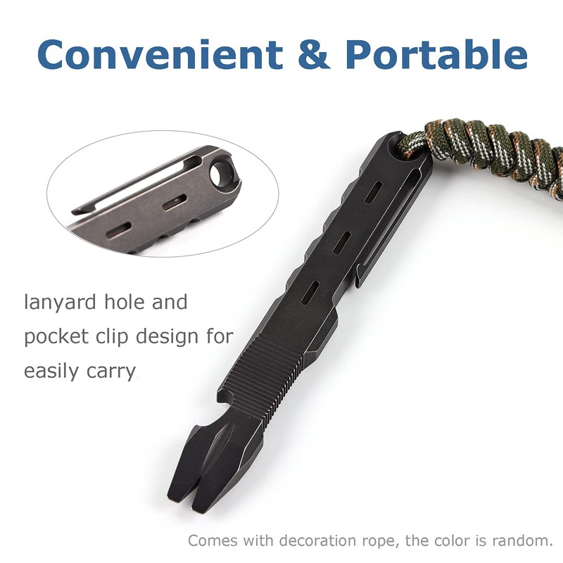 Hamans Titanium EDC Pry Bar with Nail Puller Bottle Opener