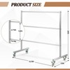 DoubleFill 3 Tier Universal Clothing Hanger Storage Rack Stainless Steel