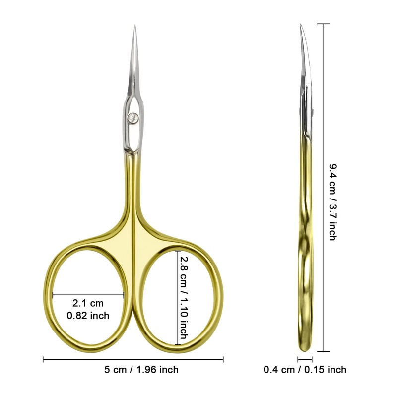 CGBE Professional Cuticle Scissors Extra Fine with Curved Tip, Cuticle