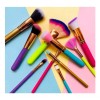 Make Up Neon 10 Brochas Maquillaje Kabuki Base Difusor Suaves