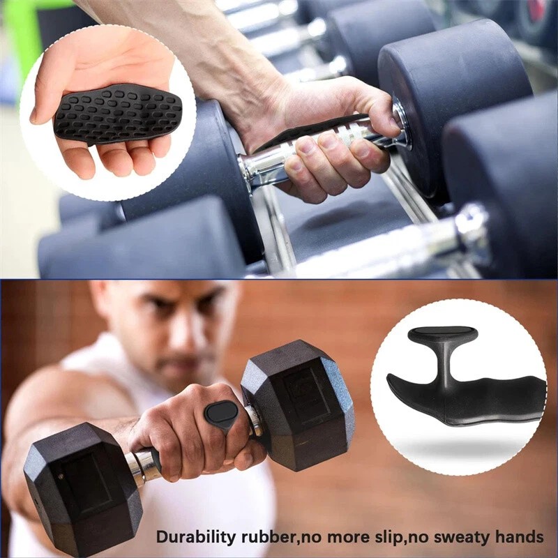 Unbranded Anti-Slip Workout Grips - Ergonomic Rubber Hand Protector Gloves