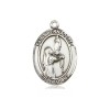 St Bernadette Medal 1" High Sterling Medal on a 20''