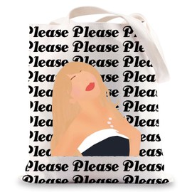 G2TUP Please Tote Bag Singer Fans Gifts Please Please Please Gift Music Lyric Shoulder Bag (Please CA)