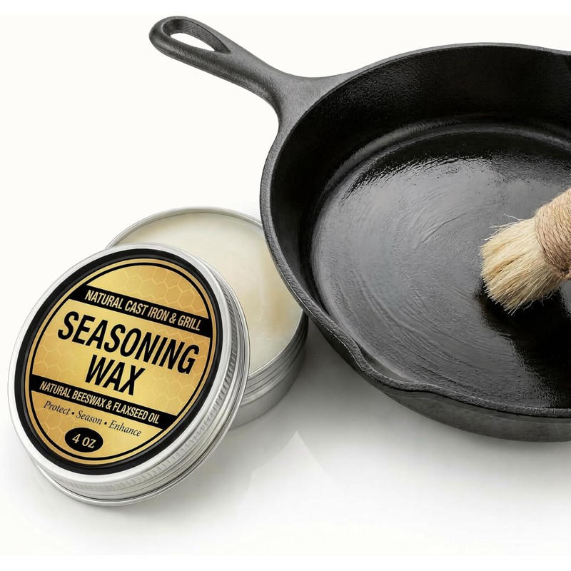 Cast Iron Seasoning Wax Conditioner for Skillet and Pan, Griddle