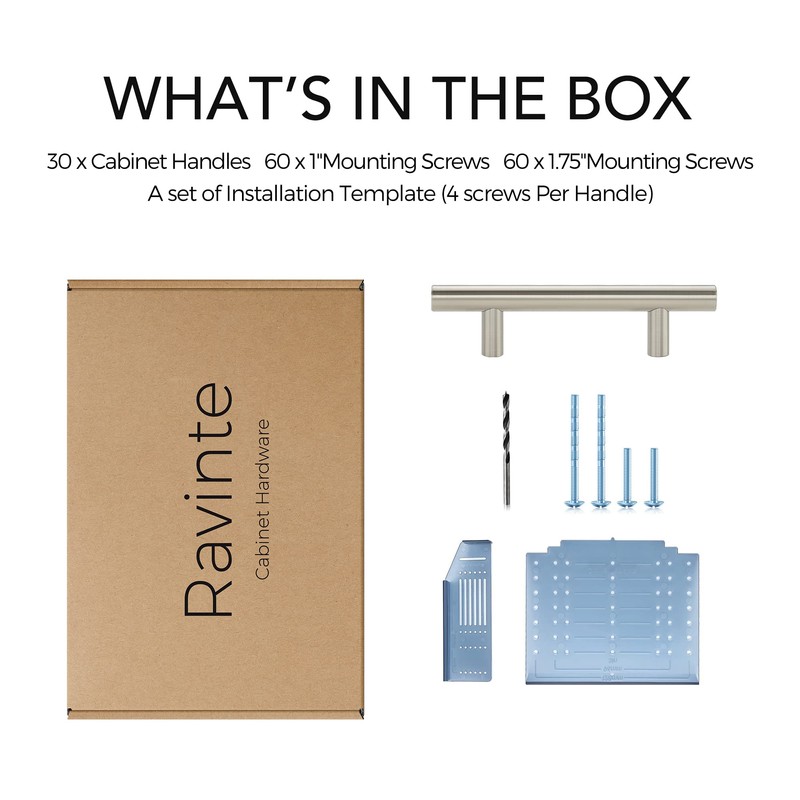 Ravinte 30 Pack | 5'' Cabinet Pulls Brushed Nickel Stainless