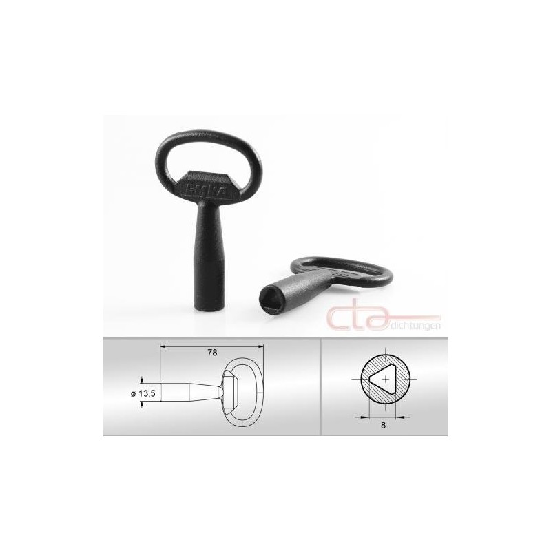 CTA Dichtungen 1C04-04 8 mm triangular key made of Gd-Zn