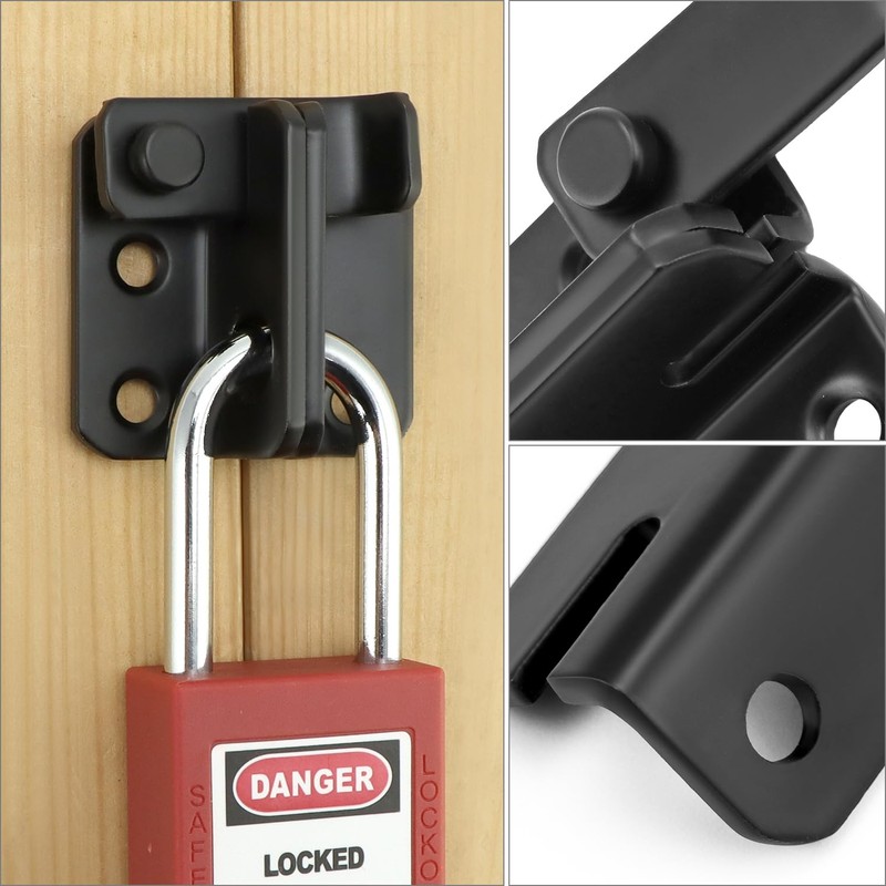 QWORK® Shed Lock, Stainless Steel Gate Latch, Left Open Bolt