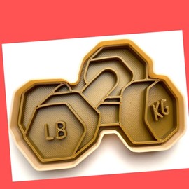 EverythingForCakes Gym Themed Cookie Cutter Set of 3