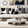 LOHDALOLF Black and White Grey Cushion Covers 45x45 cm Set