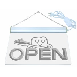 ADVPRO Open Dentist Doctor Toothbrush LED Neon Sign Yellow 12 x 8.5 Inches st4s32-i010-y