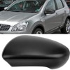 Door Rear View Mirror Cover Left Right Side ABS Black
