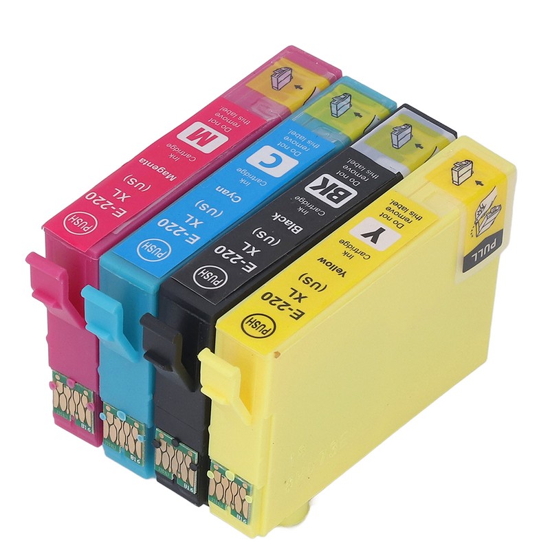 4Pcs Ink Cartridges Compatible Refill Replacement 4 Colors BK C