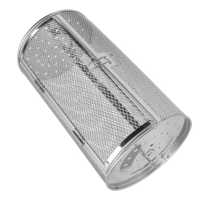 Rolling Grilling Basket Stainless Steel Grill Cage Round Stainless Steel