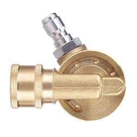 Sknrlko 4500PSI Pivoting Coupler 1/4In Quick Connection for Pressure Washer Attachment Gutter Cleaning Adaptor 240Degree 7 Gears